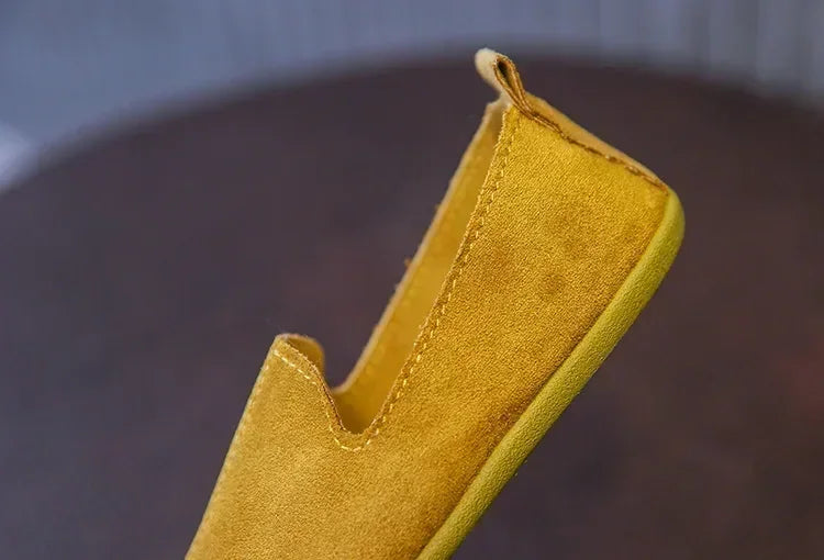 Children's Flat Shoes New Candy Color Simple Casual Shoes Loafers Slip-on Flats Lightweight Boys Girls Leather Shoes Moccasins