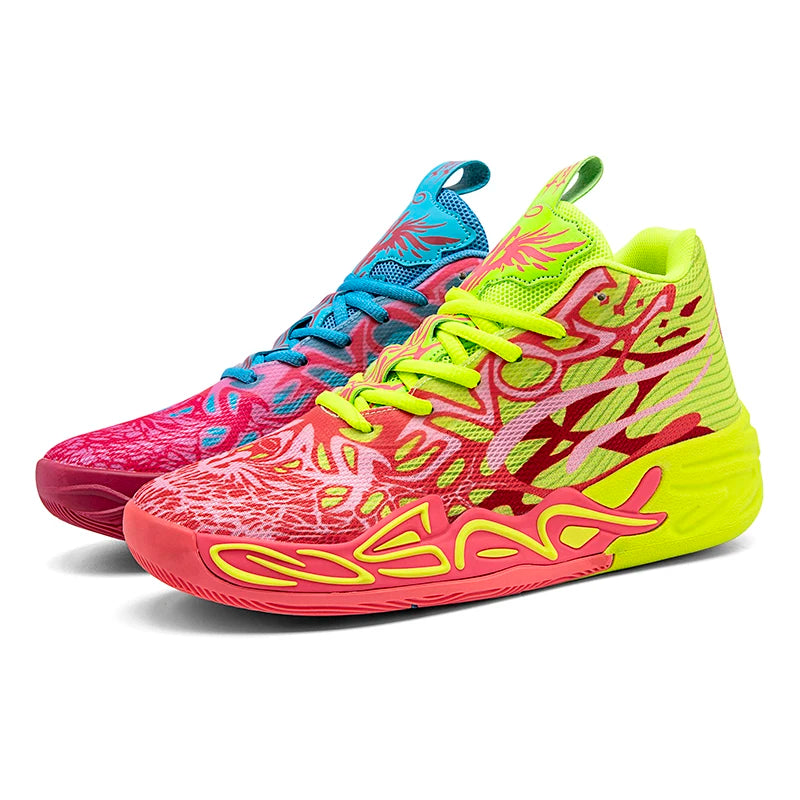 Basketball Shoes for Men Soft Lightweight Training Field Anti Slip Shock-Absorbing Breathable Cofmortable High-top Sneaker Man