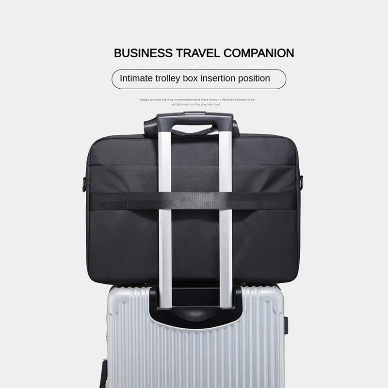 Men's Handbag Custom Image With Printed Logo Name  Business Briefcase15.6-17.3inch Nylon Waterproof Laptop Bag