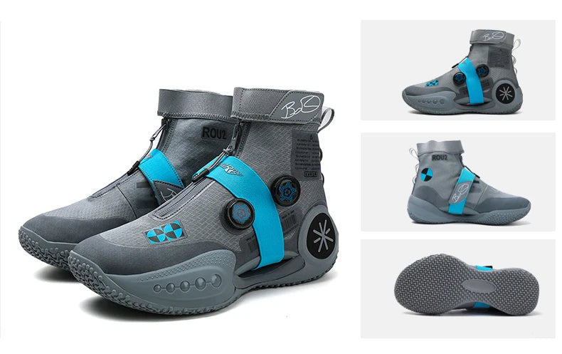Men's Basketball Shoes Breathable Cushioning Non-Slip Wearable Runing Shoes Gym Training Athletic Basketball Sneakers for Women