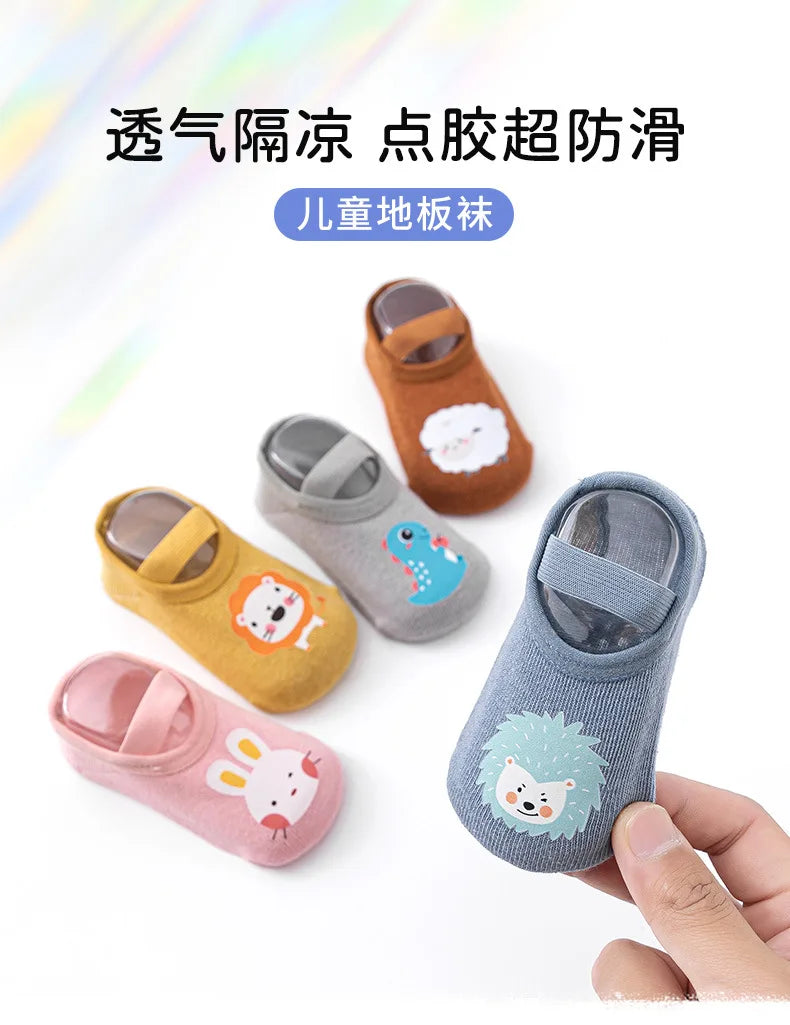 Baby Floor Socks Summer Thin Infant Toddler Socks Breathable Soft-soled Shoes Early Education Socks Indoor Anti-slip Insulation