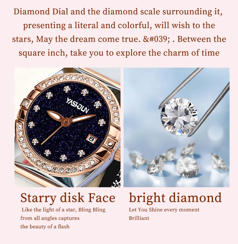 Luxury ladies' watch, mechanical wind waterproof stainless steel watch, high-quality quartz ladies' watch