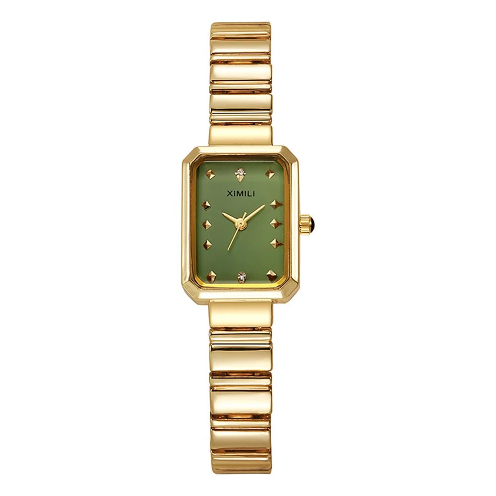Luxury Ladies Watch 2025 Hot Simple Square Quartz Watches Fashion Stainless Steel Women's Dress Clock Gift Wristwatch