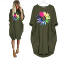 Women's Loose  Long Sleeved Summer Plus Size Dress Autumn  Winter  Joke T-shirt Summer O Neck Short Sleeve Graphic T Shirts