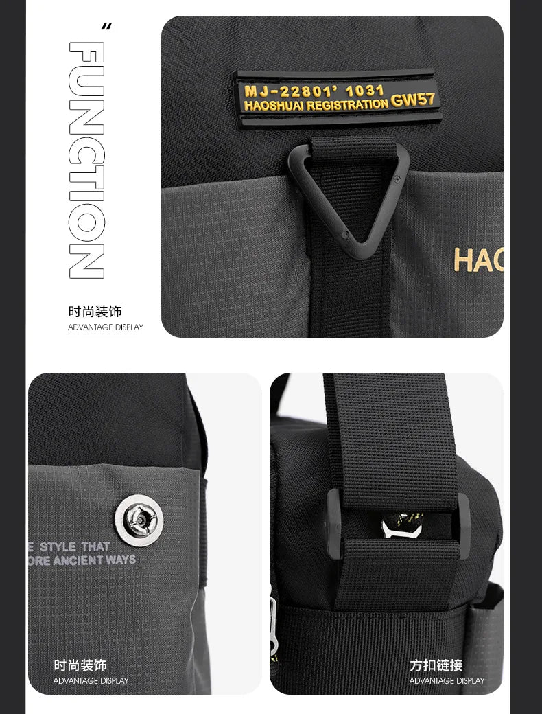 2025 New Men Messenger Bag Waterproof Nylon Small Satchel Shoulder bag Casual Travel Crossbody bags For Male Belt Handbag Man 가방