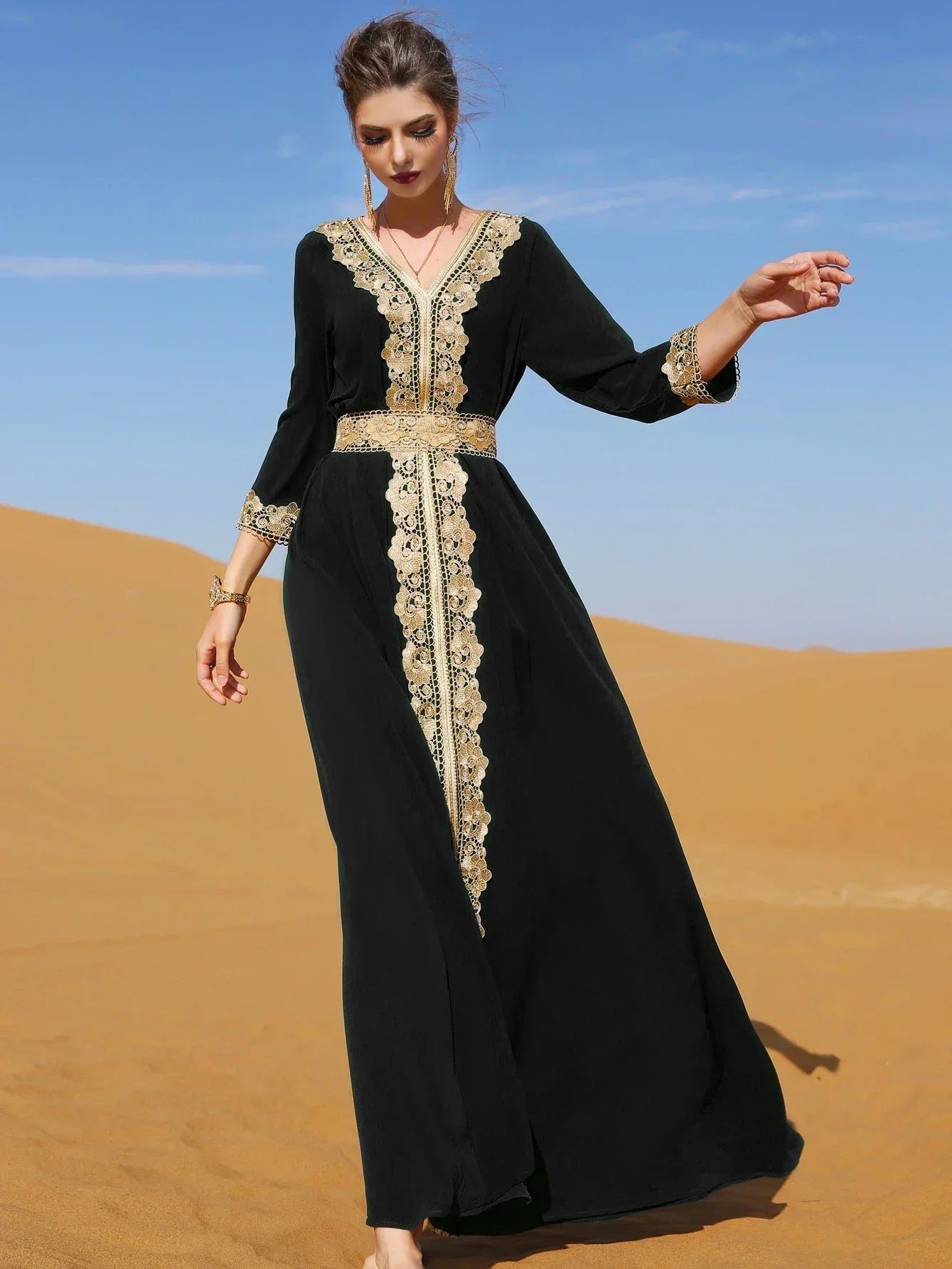Eid Party Dress For Women Lace Dubai Arab Ramadan Abayas Caftan Kaftan Vestido Eid Muslim Woman Abaya Party Long Dresses 2026