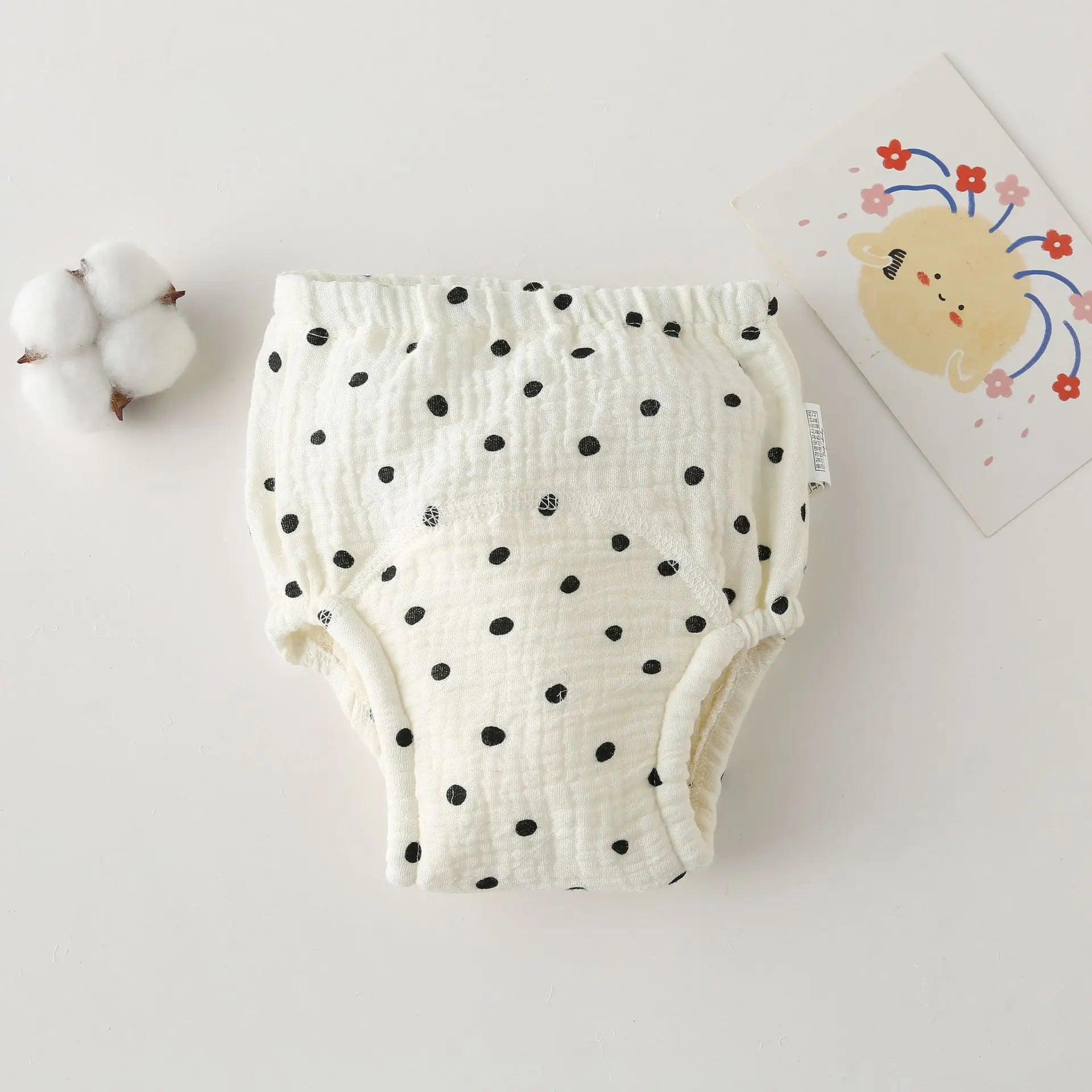Korean Style Cotton Baby Waterproof Training Pants New Baby Diaper Infant Washable Shorts Nappy Panties Nappy Changing Underwear