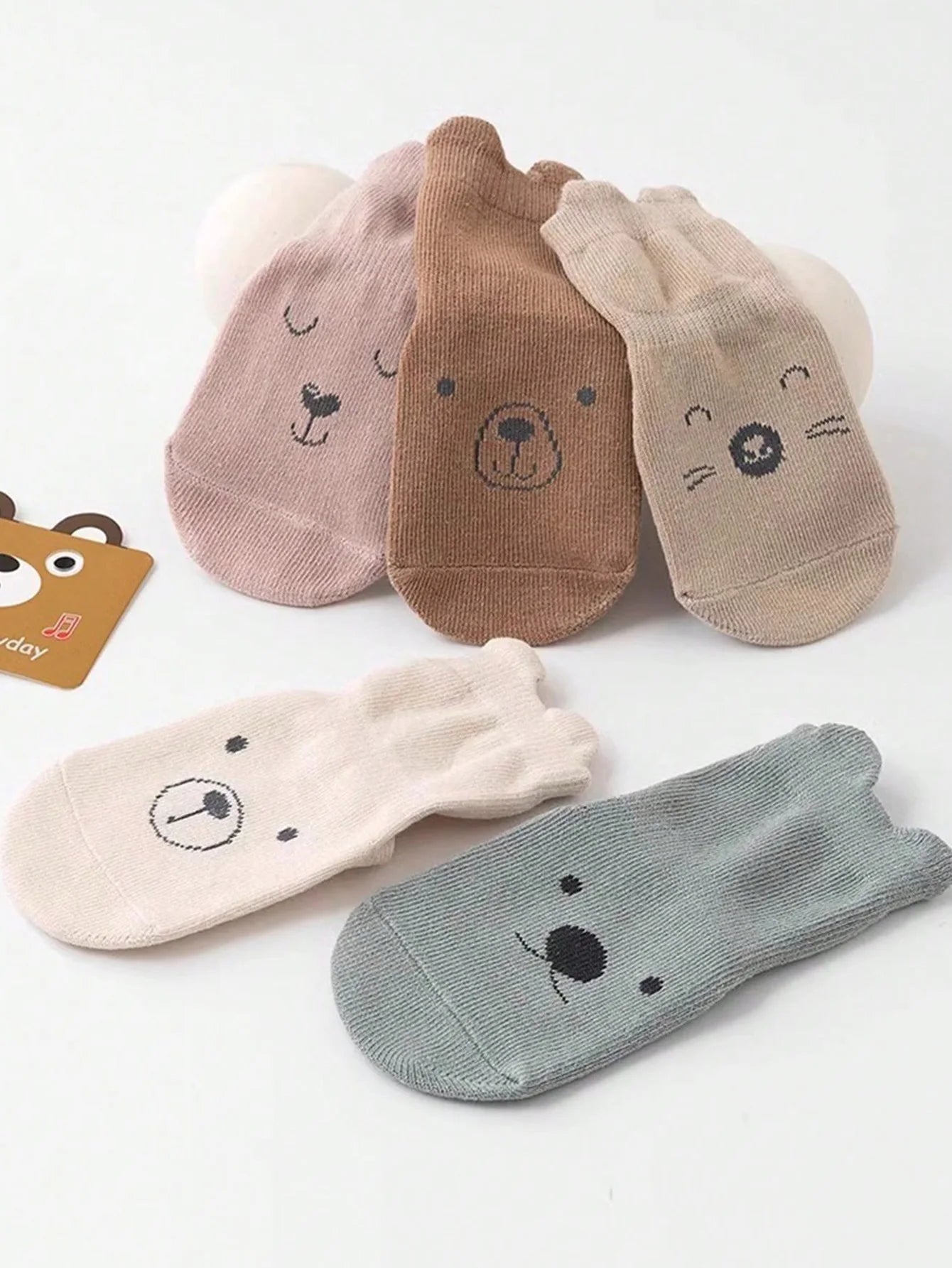 5 Pairs of Baby Floor Socks for All Seasons Kidsren's Non-Slip Baby Toddler Socks Soft Bottom Indoor Cute Boys and Girls Socks