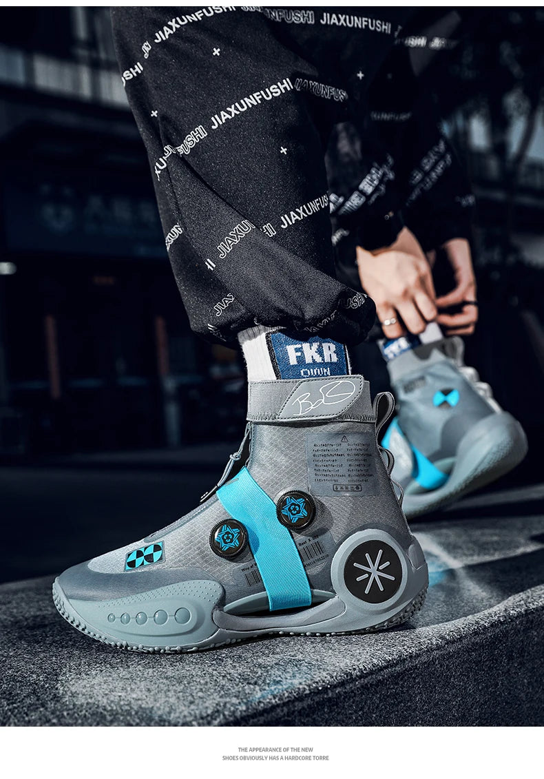 Men's Basketball Shoes Breathable Cushioning Non-Slip Wearable Runing Shoes Gym Training Athletic Basketball Sneakers for Women