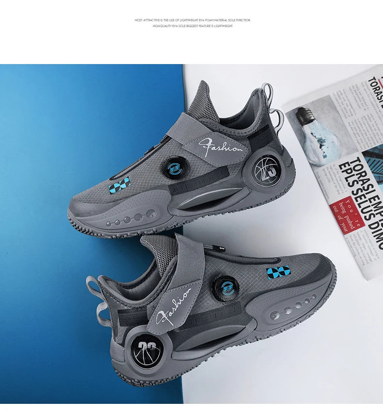 Men's Basketball Shoes Breathable Cushioning Non-Slip Wearable Runing Shoes Gym Training Athletic Basketball Sneakers for Women