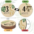 10X10CM 7pcs milestones monthly cartoon animal 2 sided cute Growth Keepsake Baby's Journey Milestone