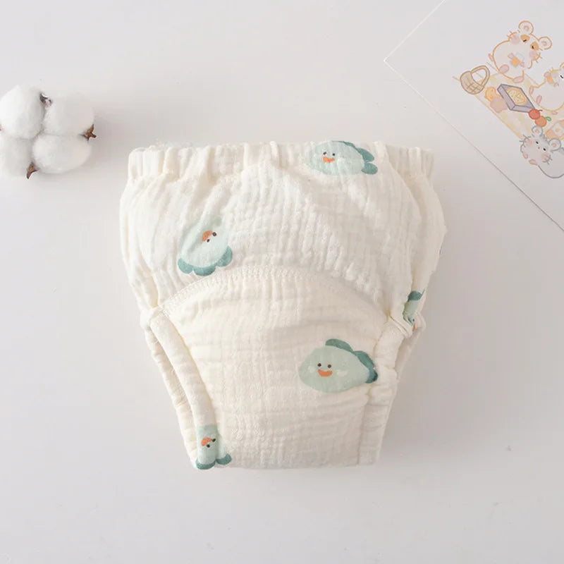 Korean Style Cotton Baby Waterproof Training Pants New Baby Diaper Infant Washable Shorts Nappy Panties Nappy Changing Underwear