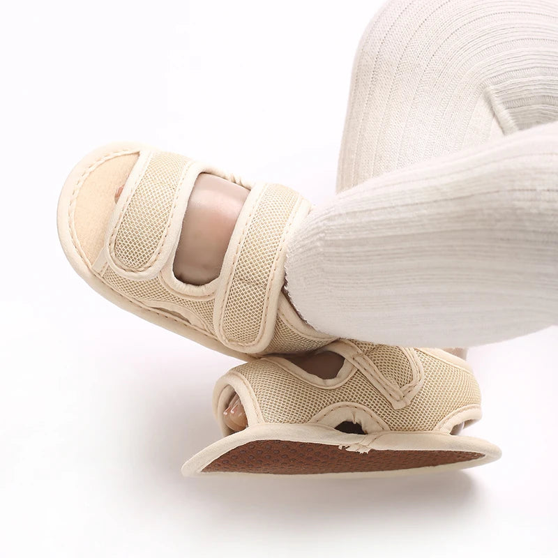 Baby Boy Sandals Soild Color Breathable Anti-Slip Shoes Toddler Soft Soled Walking Shoe First Walkers 0-18 Monthes
