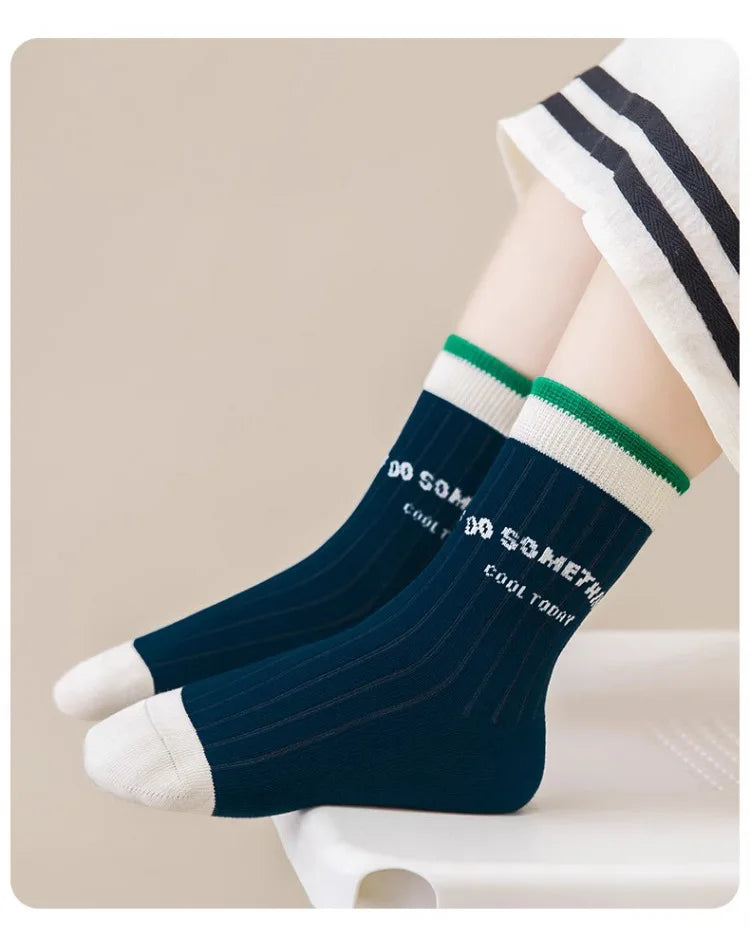 GreenC Summer Calf Socks 5 Pairs Children's Socks Boys Spring Cotton Socks Baby Child 1-14T Kids  Sport Sock