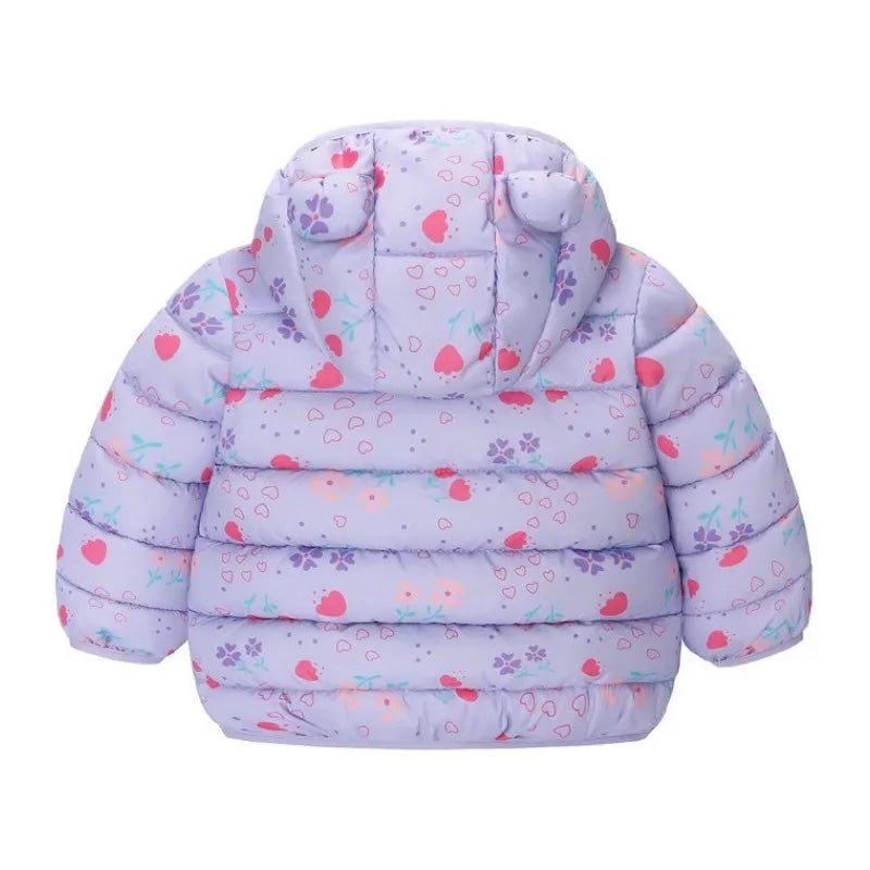 Kids Dinosaur Hooded Winter Jacket