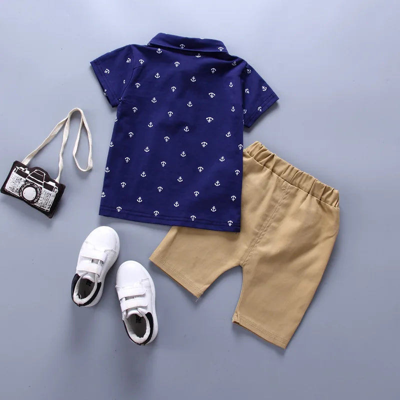 Summer Boys Clothes Suit Kids T-shirt+shorts 2pcs Baby Toddler Outfit Sportsuit 1 2 3 4 Years Boys thin Costume Children Clothes