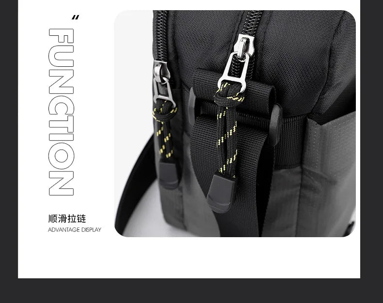 2025 New Men Messenger Bag Waterproof Nylon Small Satchel Shoulder bag Casual Travel Crossbody bags For Male Belt Handbag Man 가방