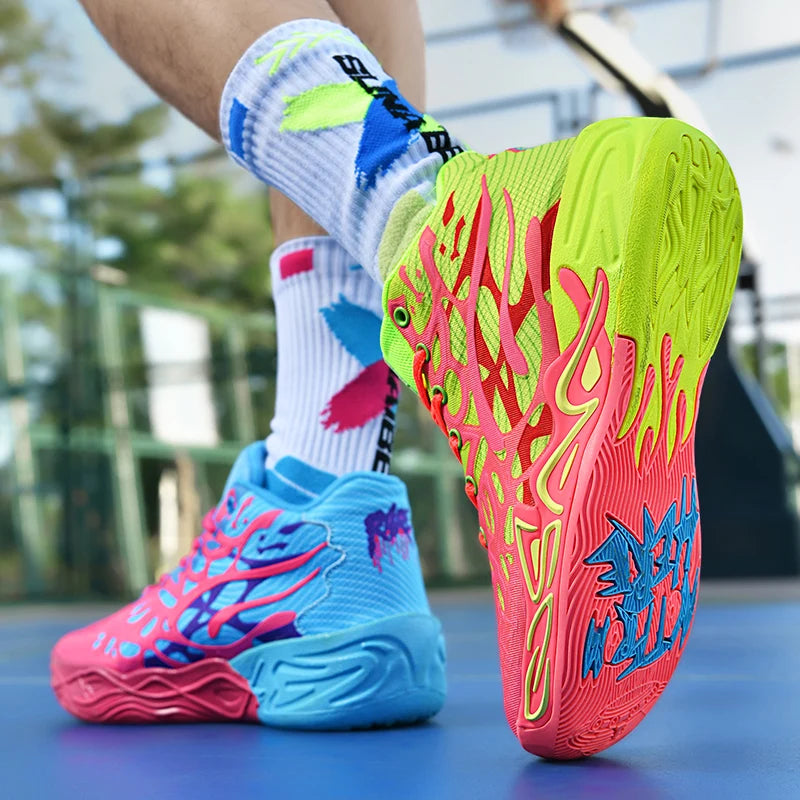 Basketball Shoes Men Field Training High-top Comfortable Non-slip Sports Footwear Luxury Lace-up Flat Sneakers for Men