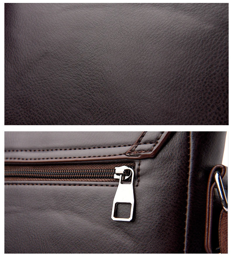 Luxury Brand Leather Messenger Bag Man Handbag Crossbody Side Bag For Men Business Office Work Bag Male Small Shoulder Bag