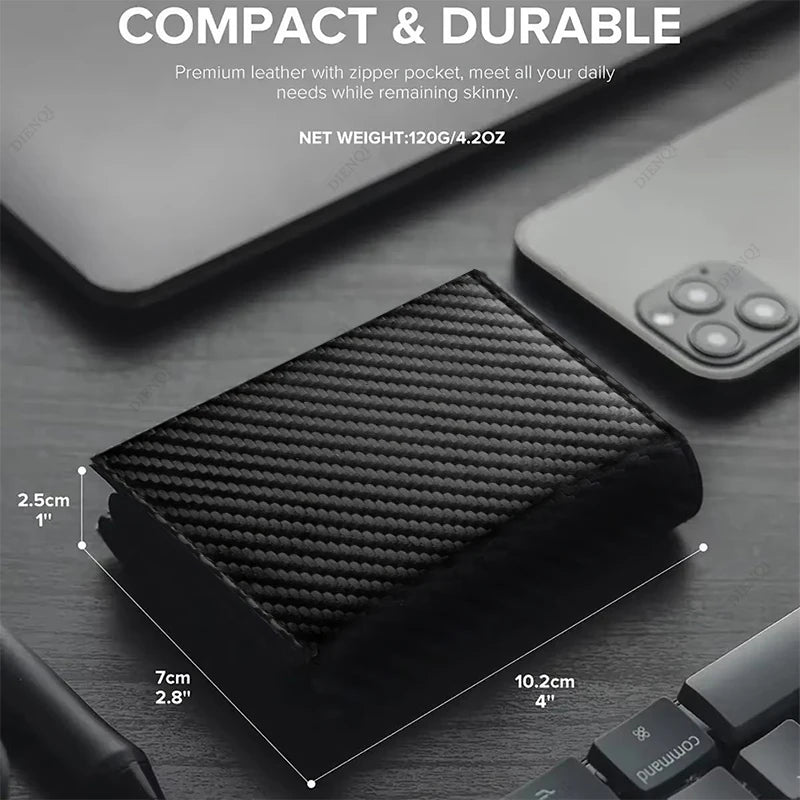 RFID Blocking Credit Card Holders Wallet Men Luxury Ultra Thin Automatic Pop Up Metal Minimalist Wallets Money Clips with Zipper