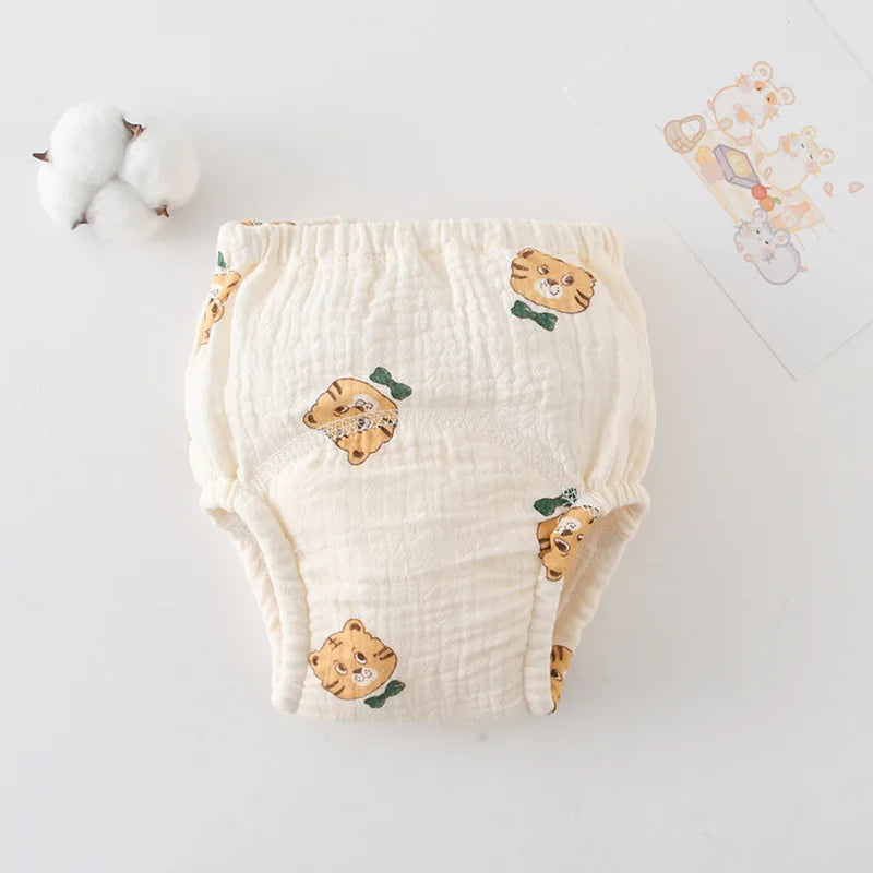 Korean Style Cotton Baby Waterproof Training Pants New Baby Diaper Infant Washable Shorts Nappy Panties Nappy Changing Underwear