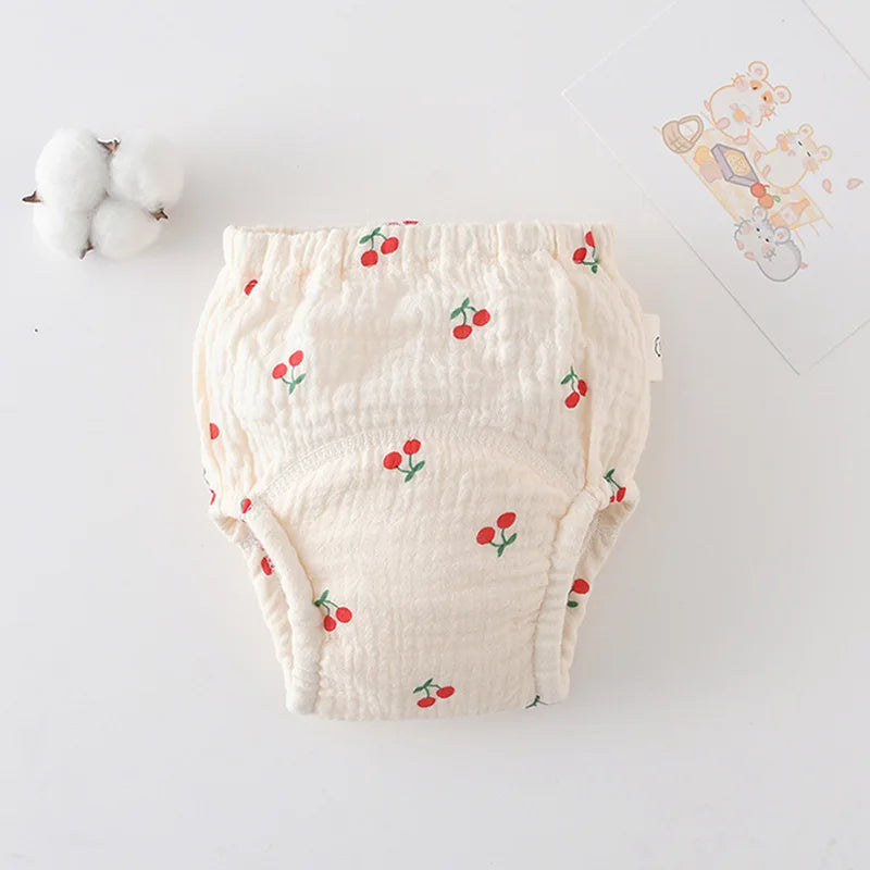 Korean Style Cotton Baby Waterproof Training Pants New Baby Diaper Infant Washable Shorts Nappy Panties Nappy Changing Underwear