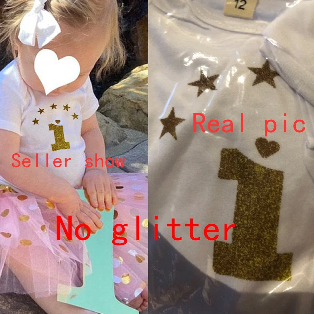 My 1st Christmas Print Baby Girls Cake Smash Dresses Outfits Newborn Xmas Party Tutu + Bodysuit Dress Set Infant Baptism Clothes
