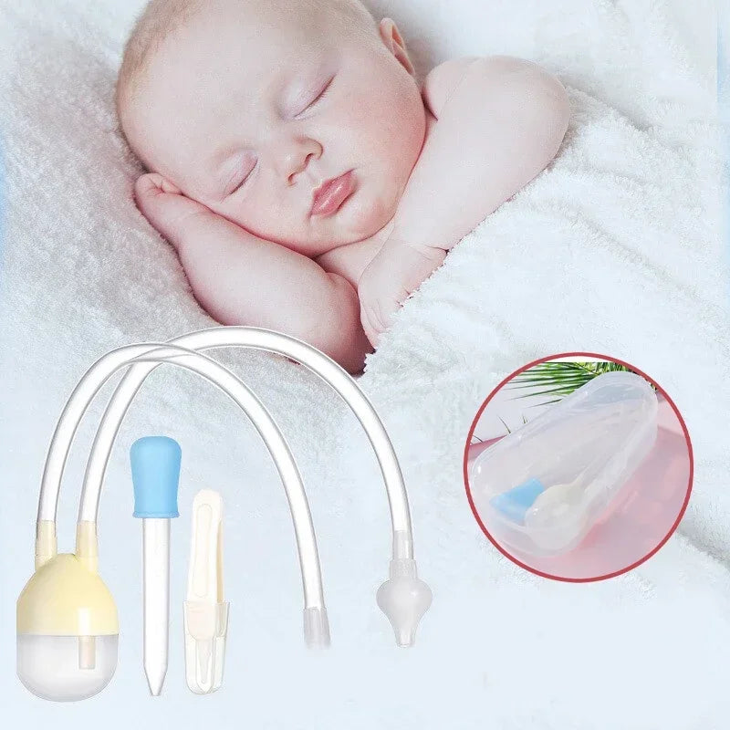 3pcs/box Newborn Baby Safety Nose Cleaner Kids Vacuum Suction Nasal Aspirator Set Infants Medicine Dropper Accessories Baby Care
