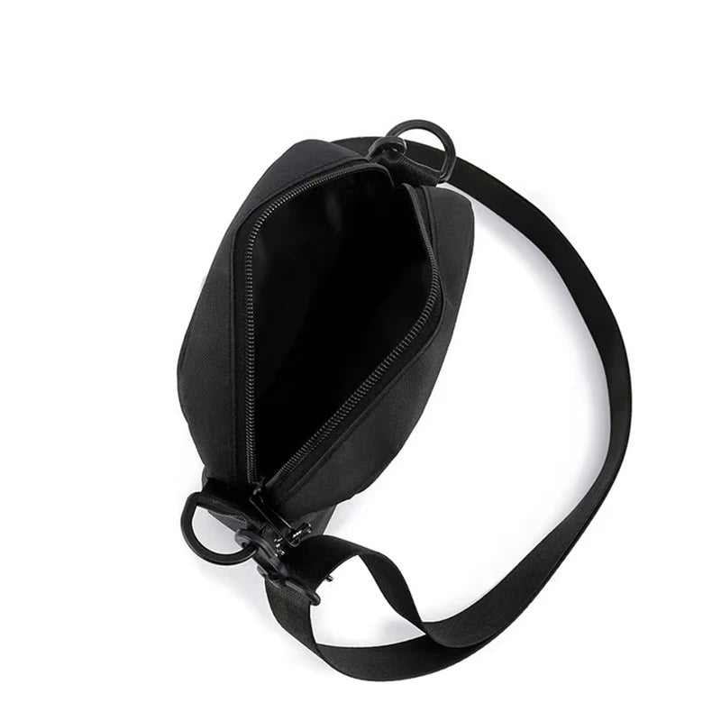 Stylish Casual Crossbody Bag for Men, Minimalist Nylon Shoulder Purse with Front Pocket, Ideal for Daily Commute