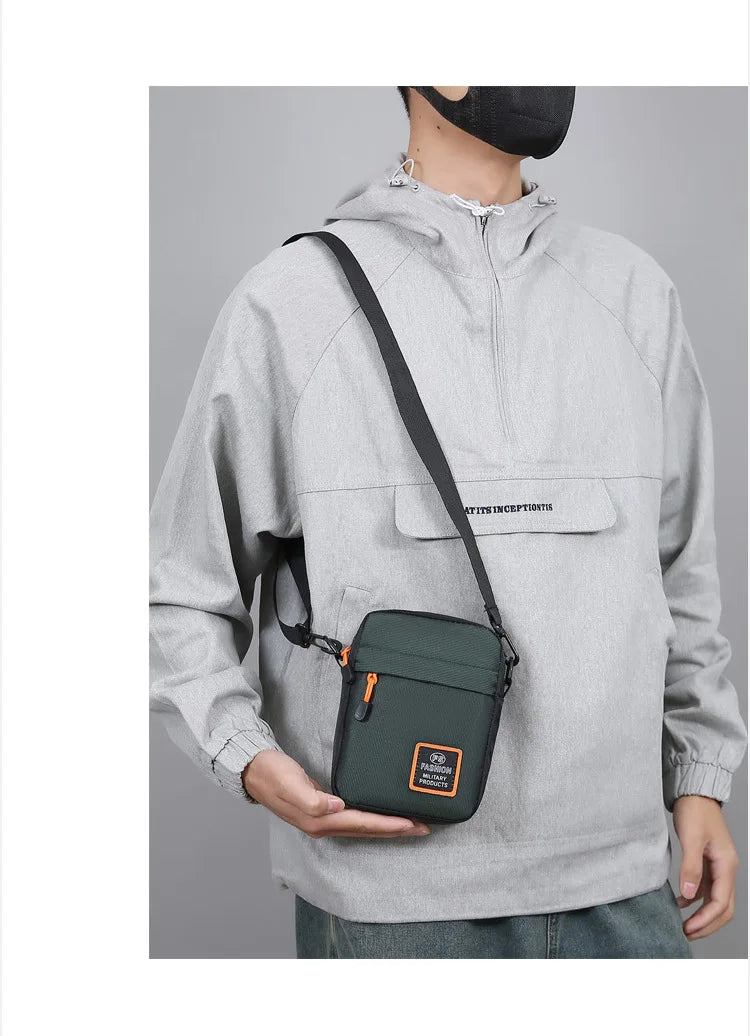 Men's Business Shoulder Bag Casual Man's Messenger Bag Durable Male Handbag Waterproof Oxford Cloth Bag Mini Mobile Phone Bags