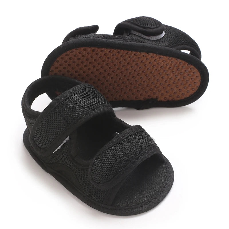 Baby Boy Sandals Soild Color Breathable Anti-Slip Shoes Toddler Soft Soled Walking Shoe First Walkers 0-18 Monthes