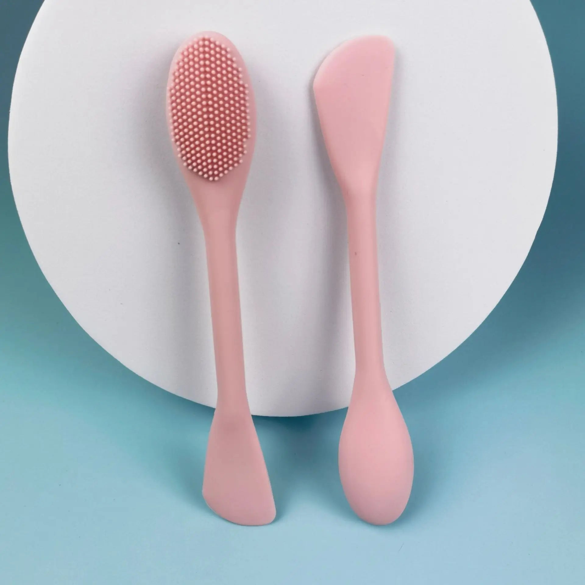 1PC Double Headed Silicone Face Cleansing Scrubber Brush Facial Mask Brushes Applicator for Women Face Makeup Brush Skin Care