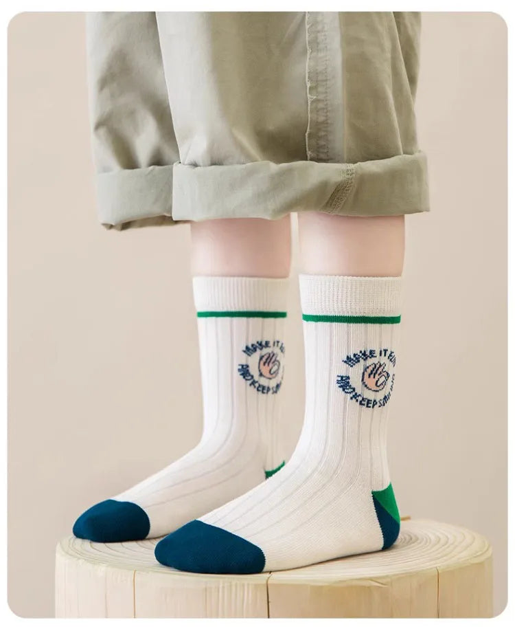 GreenC Summer Calf Socks 5 Pairs Children's Socks Boys Spring Cotton Socks Baby Child 1-14T Kids  Sport Sock