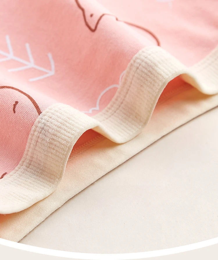 4PCS Girls Cotton Panties Summer Kid Thin Breathable Cartoon Briefs 2+y Young Children Underwears Toddler Antibacterial Knickers
