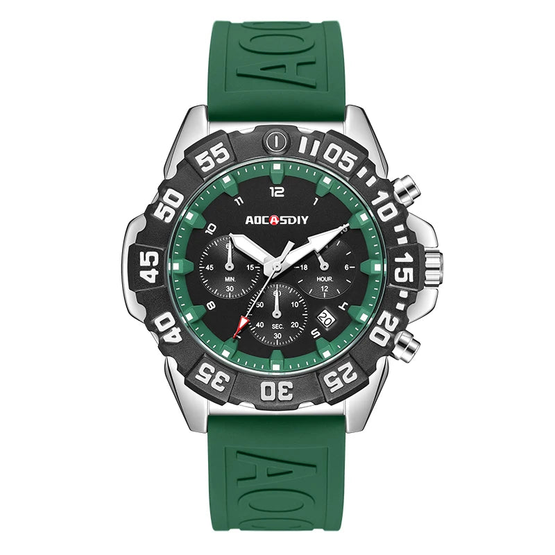 Luxury Men Clock Sport Watch For Men High Quality Waterproof Wrist Watches Chronograph Calendar Luminous Wristwatch reloj hombre