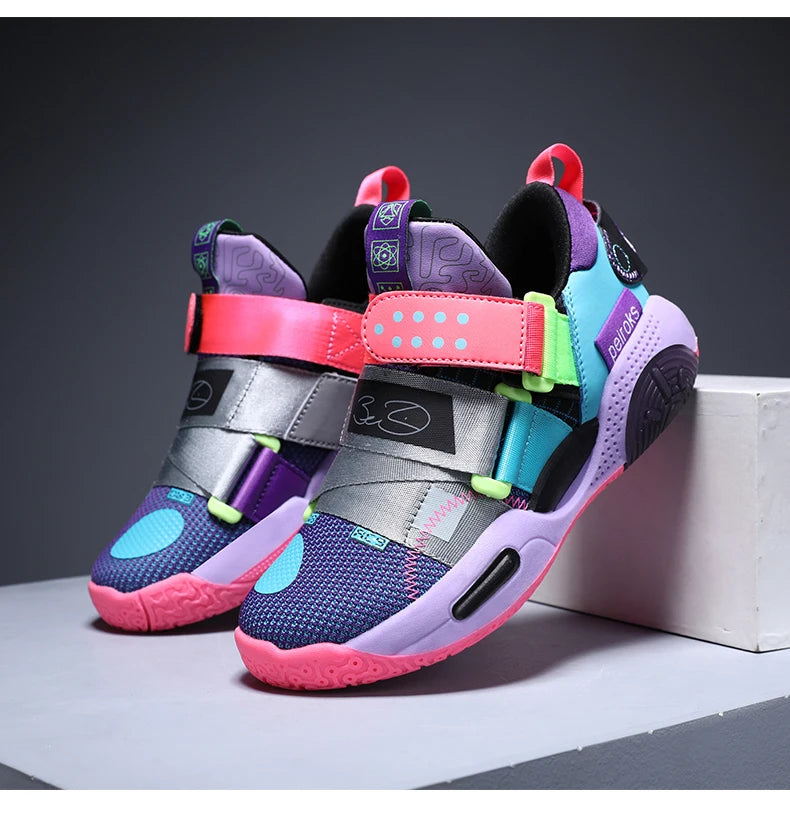 Children's Basketball Shoes For Boys Girls Non-slip Kids Sport Shoes Lightweight Outdoor Sneakers Trainers Footwear Comfortable