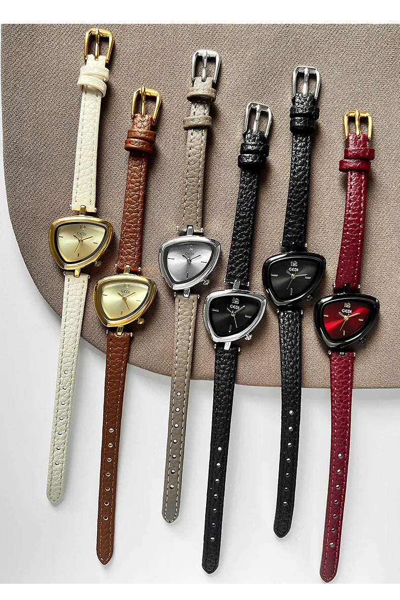 Luxury Design: Unusual Watch with Triangular Fashion and Sophisticated Style Fashionable Quartz Stainless Steel Watch Gift
