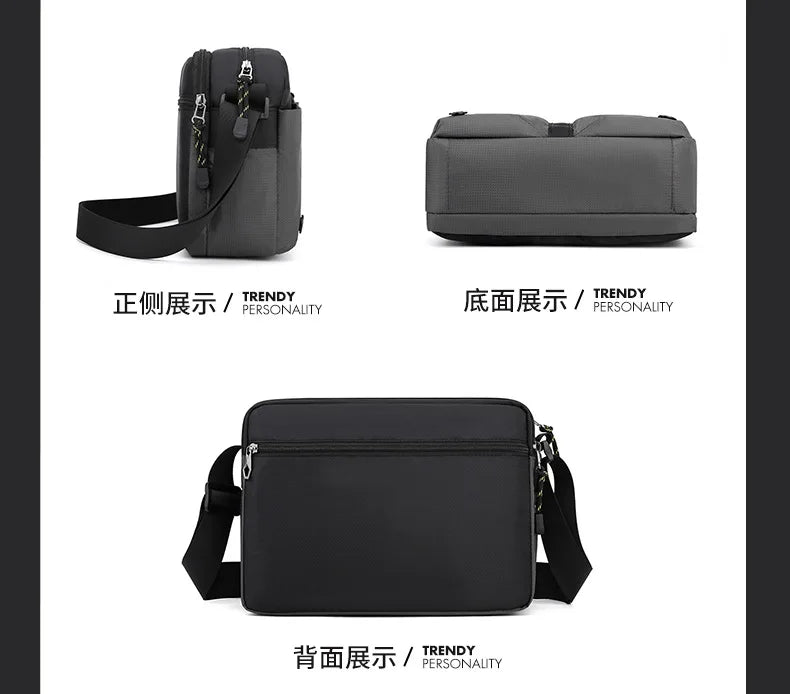 2025 New Men Messenger Bag Waterproof Nylon Small Satchel Shoulder bag Casual Travel Crossbody bags For Male Belt Handbag Man 가방