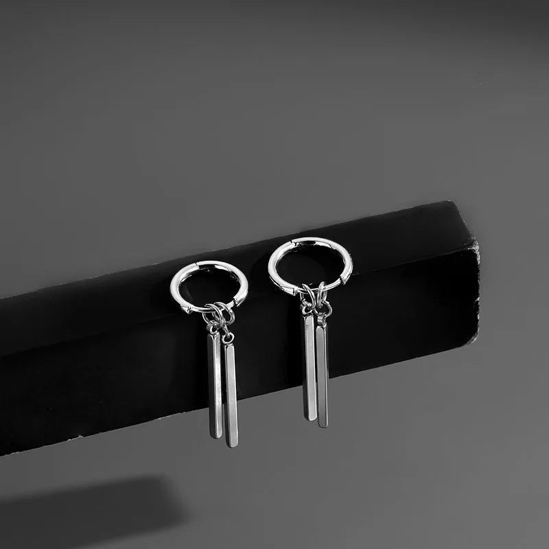 2PC Fashion Men's Personality Rascal Handsome Irregular Earrings Jewelry Accessories Suitable for Date, Party, Festival Gifts