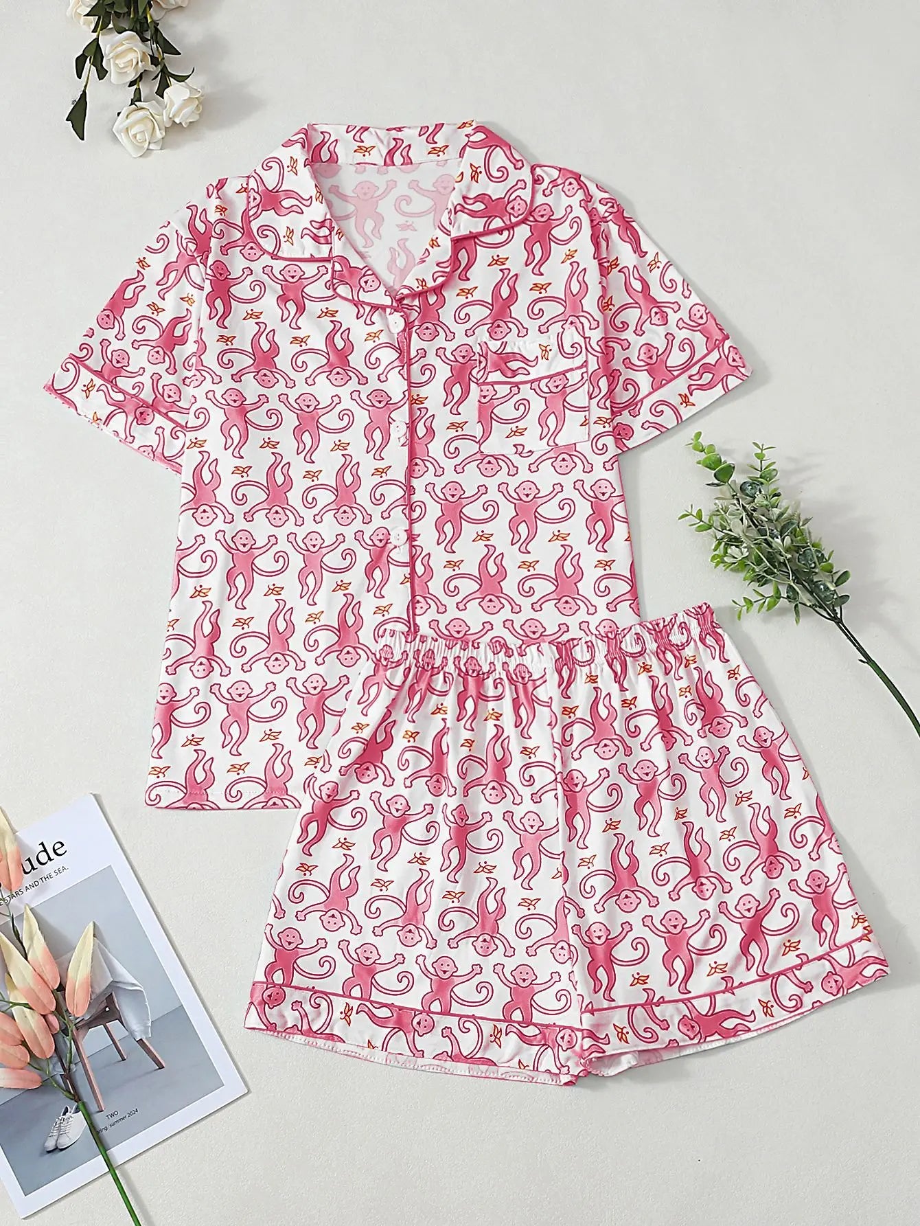 Women's Pajamas With Trousers Sets 2piece Pajamas Set Woman Women's Sexy Underwear Ensemble Pyjama Femme Sleepwear Sleeping Pjs