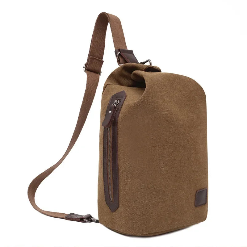 Men's Canvas Handbag Casual Bag Portable Travel Sports gym Shoulder Bag Leisure Backpack Multifunctional Small Bags