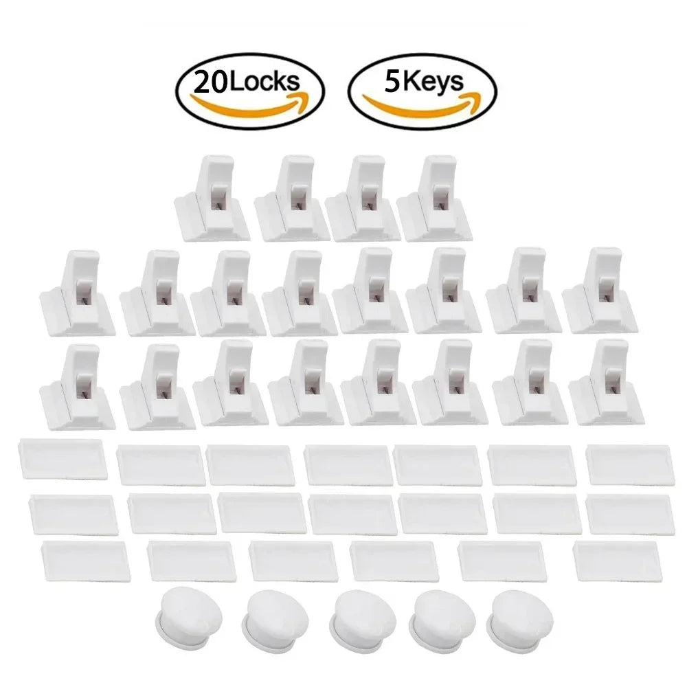 Magnetic Baby Safety Lock Children Protection Invisible Drawer Latch Cabinet Door Lock Limiter Children Security