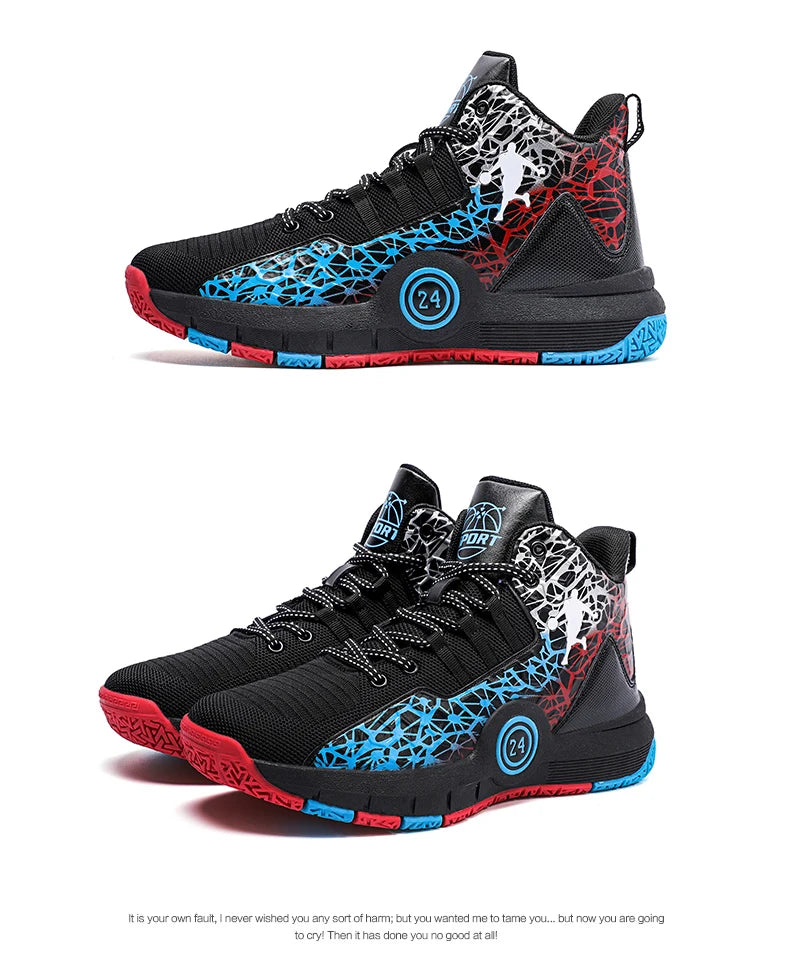 Basketball Shoes Men Field Training Non-slip High-top Luxyry Design Mesh Breathable Sneakers Pro Original Kids Basketball Boots