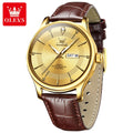 OLEVS Men's Watches Business Simply Original Quartz Watch for Man Waterproof Stainless Steel Luminous Hands Date Week