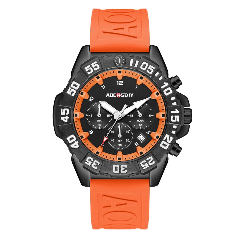 Luxury Men Clock Sport Watch For Men High Quality Waterproof Wrist Watches Chronograph Calendar Luminous Wristwatch reloj hombre