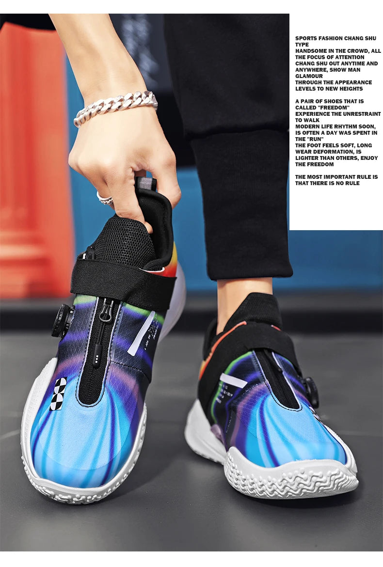 Men's Basketball Shoes Breathable Cushioning Non-Slip Wearable Runing Shoes Gym Training Athletic Basketball Sneakers for Women