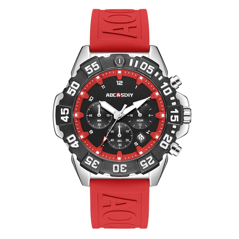 Luxury Men Clock Sport Watch For Men High Quality Waterproof Wrist Watches Chronograph Calendar Luminous Wristwatch reloj hombre