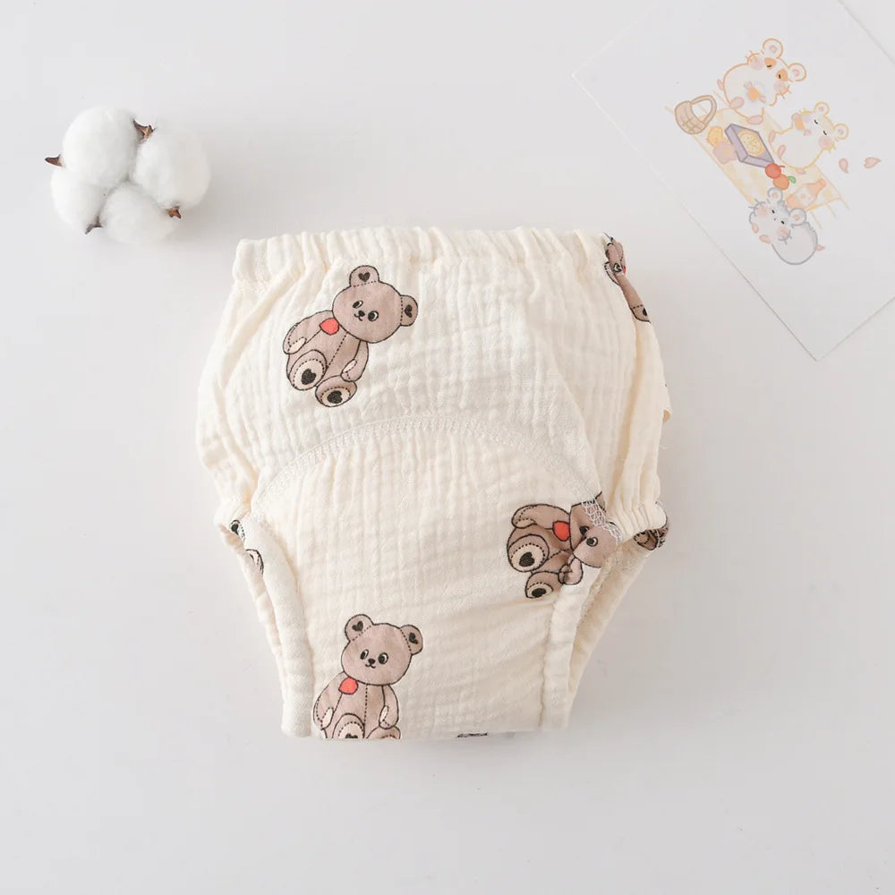 Korean Style Cotton Baby Waterproof Training Pants New Baby Diaper Infant Washable Shorts Nappy Panties Nappy Changing Underwear