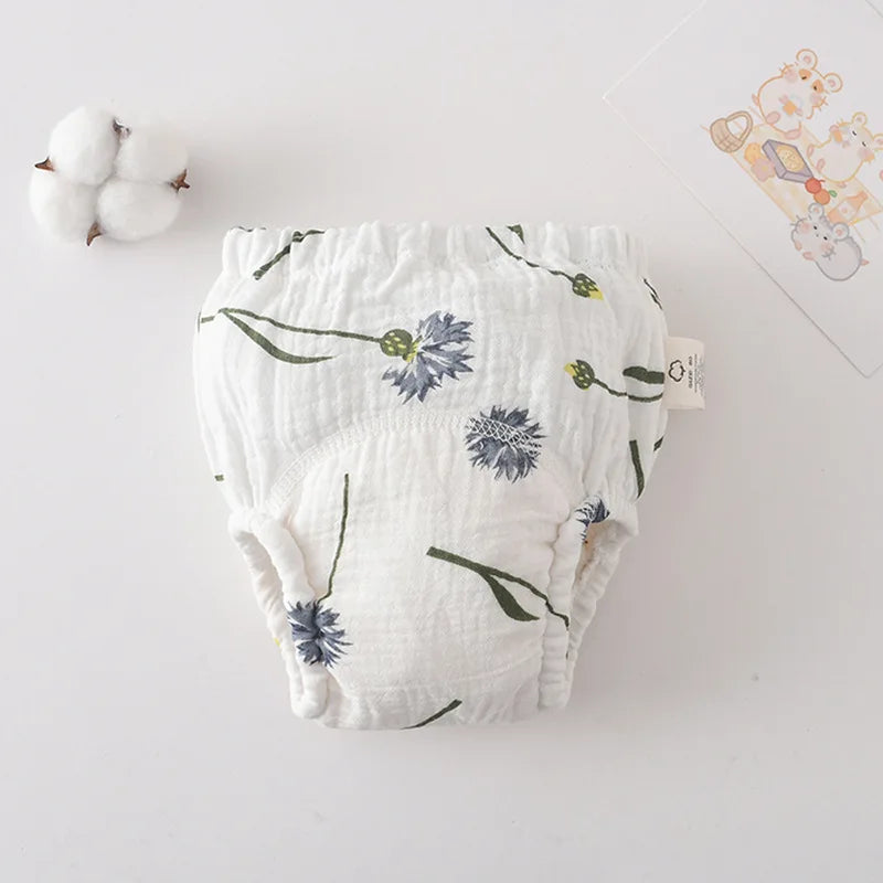 Korean Style Cotton Baby Waterproof Training Pants New Baby Diaper Infant Washable Shorts Nappy Panties Nappy Changing Underwear