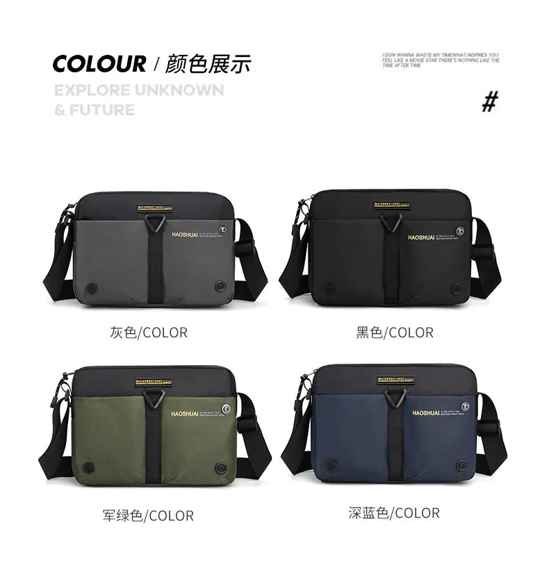2025 New Men Messenger Bag Waterproof Nylon Small Satchel Shoulder bag Casual Travel Crossbody bags For Male Belt Handbag Man 가방